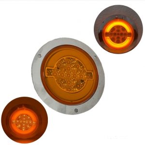 Plafón Redondo De 15 Leds Con Anillo De Gel 12/24v Estrobo