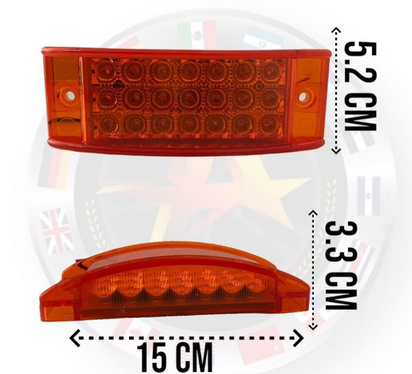 Plafón Universal De 21 Leds Luz Fija 12v Ambar - Image 3