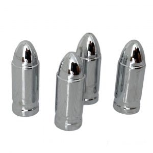 Figura Mini Bala Cromo Para Cubrir Pivote De Llanta 4 Pzas