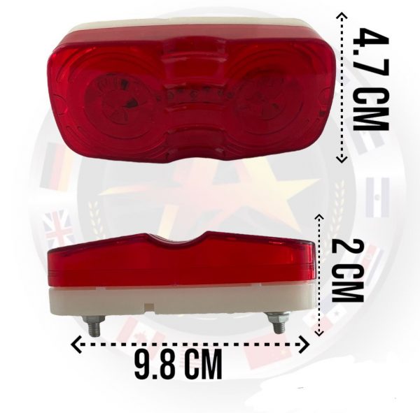 Plafón Universal Rectangular De 18 Leds 12-24v Rojo - Image 4
