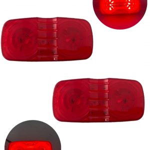 Plafón Universal Rectangular De 18 Leds 12-24v Rojo