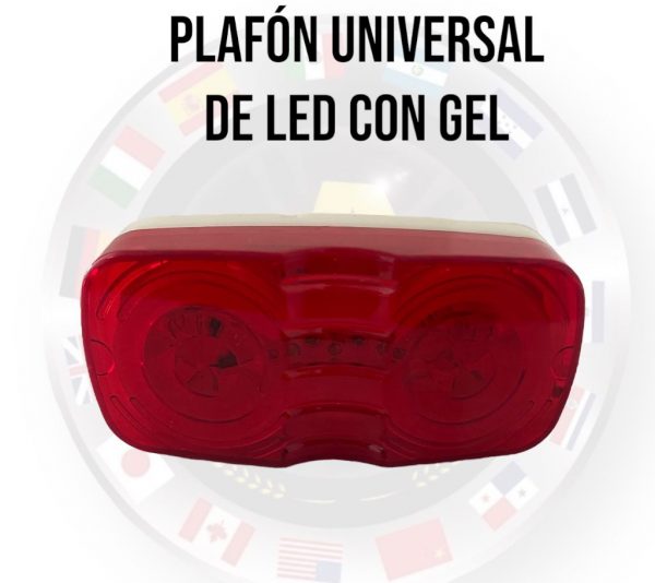 Plafón Universal Rectangular De 18 Leds 12-24v Rojo - Image 2