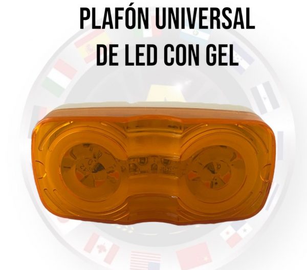 Plafón Universal Rectangular De 18 Leds 12-24v Ambar - Image 2