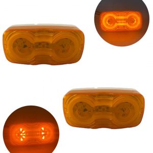Plafón Universal Rectangular De 18 Leds 12-24v Ambar