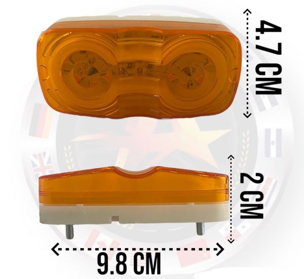 Plafón Universal Rectangular De 18 Leds 12-24v Ambar - Image 4