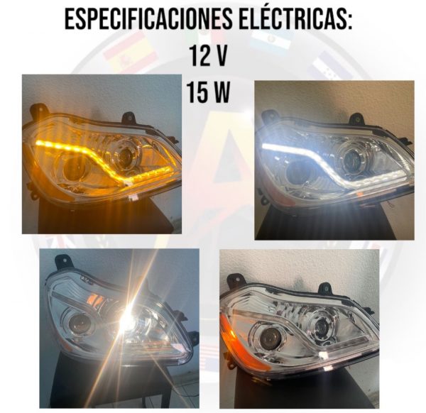 Unidad Deportiva Para Kenworh 680 Cromo Con Franja Led Piloto - Image 4