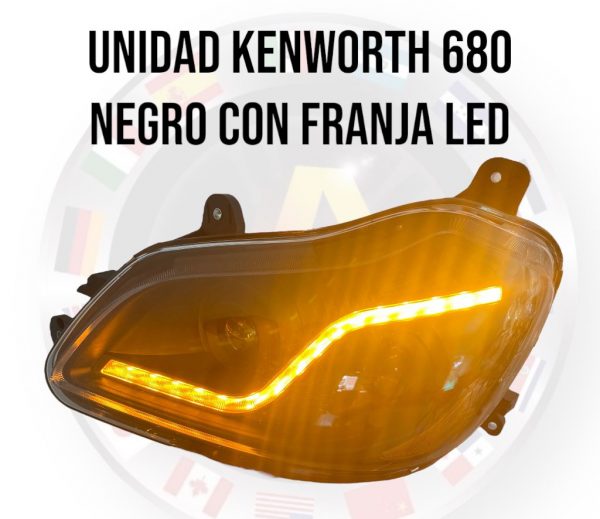Unidad Deportiva Para Kenworh 680 Negro Con Franja Led - Image 2