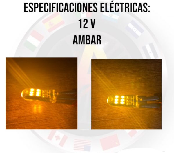 Foco Led Mini Pellizco Color Ambar - Image 3