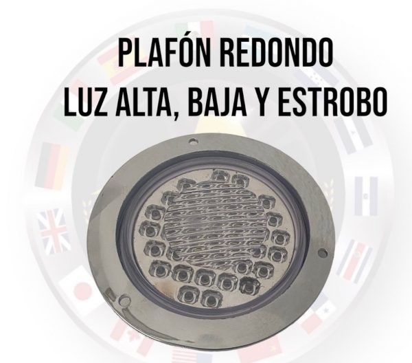 Plafón Redondo Con 40 Leds 12v Blanco Con Base Cromada - Image 2