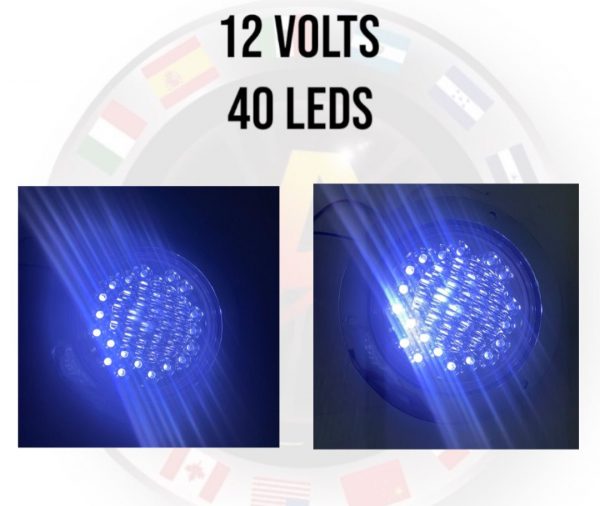 Plafón Redondo Con 40 Leds 12v Blanco Con Base Cromada - Image 3