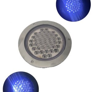 Plafón Redondo Con 40 Leds 12v Blanco Con Base Cromada