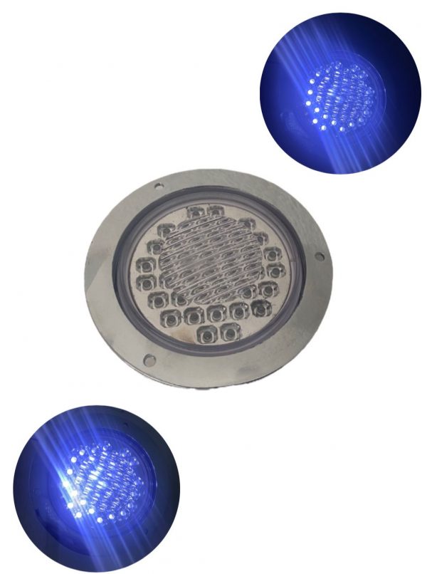 Plafón Redondo Con 40 Leds 12v Blanco Con Base Cromada