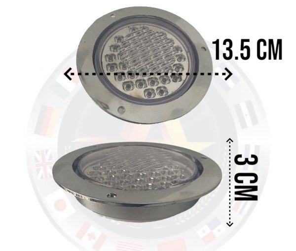 Plafón Redondo Con 40 Leds 12v Blanco Con Base Cromada - Image 4