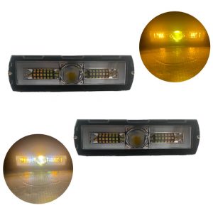 Faro Con Lupa 13 Leds Y Anillo Gel Ámbar/blanco