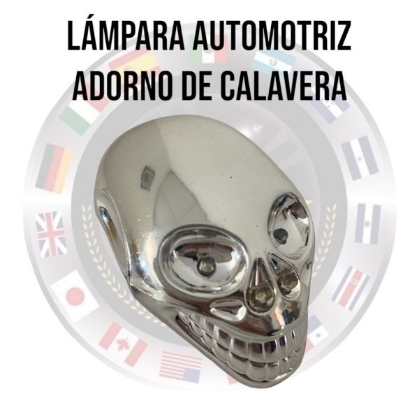 Adorno De Calavera Con Luz Roja/azul 12v - Image 2