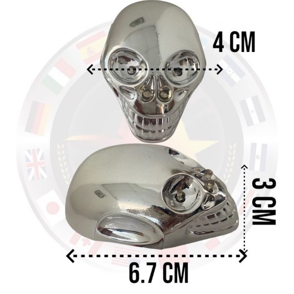 Adorno De Calavera Con Luz Roja/azul 12v - Image 3