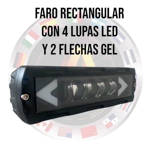 Faro Con 4 Lupas Y Dos Flechas De Gel Blc/amb - Image 2