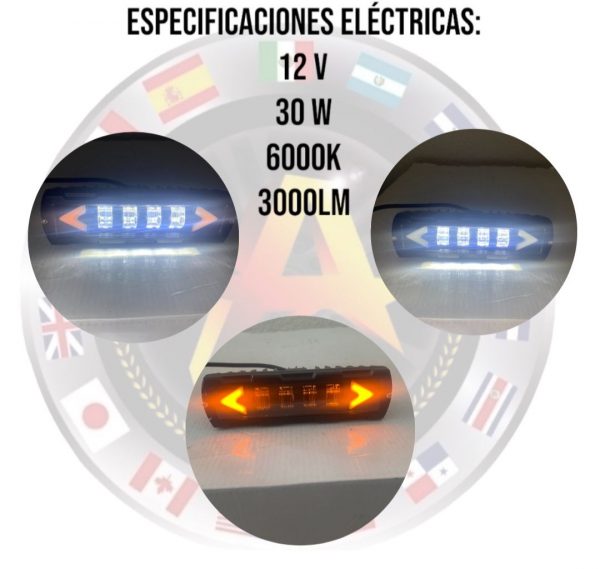 Faro Con 4 Lupas Y Dos Flechas De Gel Blc/amb - Image 4