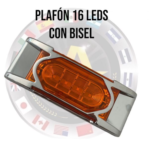 Plafón De 16 Leds Con Bisel 12 V Ambar - Image 3