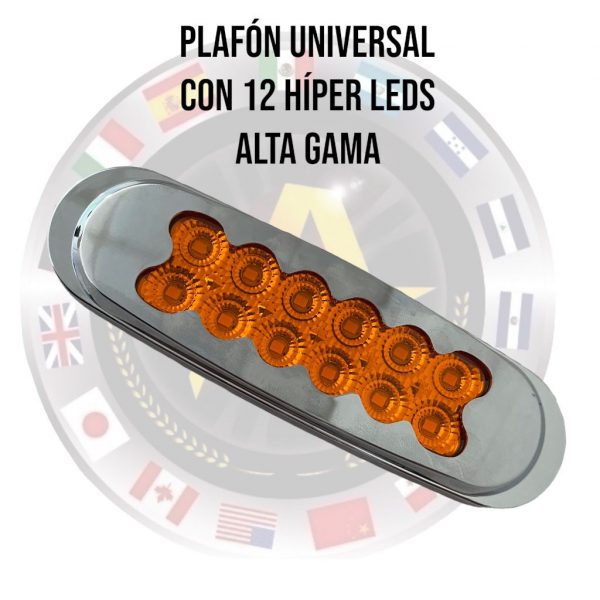 Plafón De 12 Hyper-leds Con Bisel 12 V Ambar - Image 3