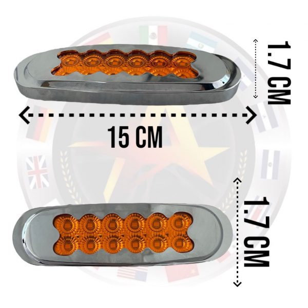 Plafón De 12 Hyper-leds Con Bisel 12 V Ambar - Image 4