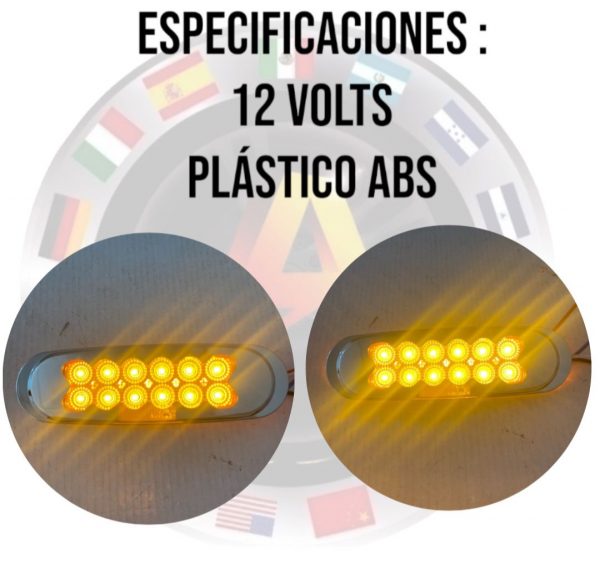 Plafón De 12 Hyper-leds Con Bisel 12 V Ambar - Image 2