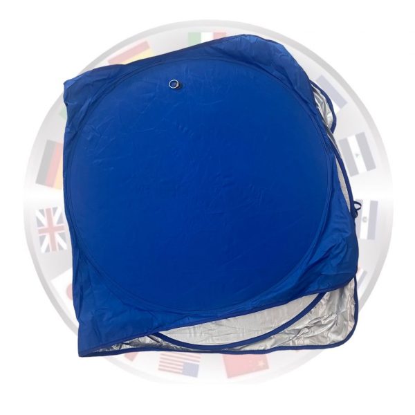 Parasol Para El Parabrisas Universal Color Azul Con Plata - Image 3