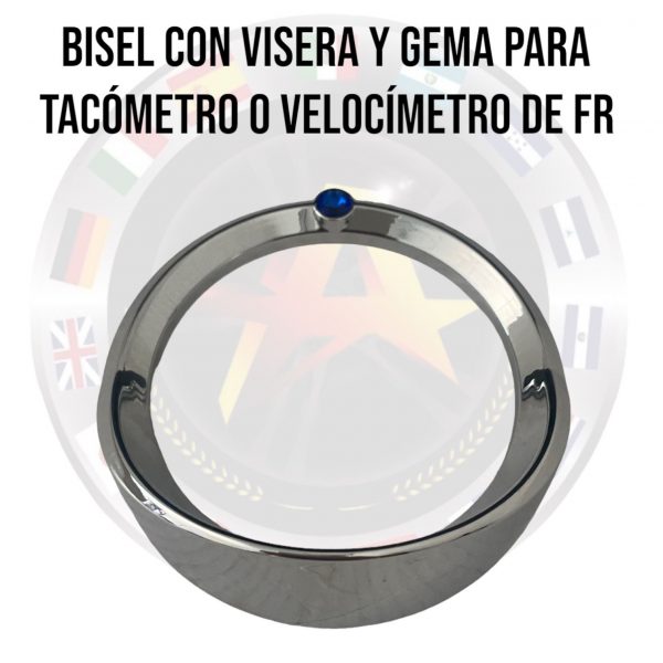 Bisel Con Visera Y Gema Para Velocimetro O Tacometro De Fr - Image 2
