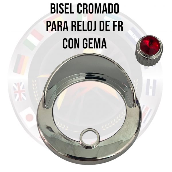 Bisel Cromado Con Gema Para Reloj De Fr - Image 2