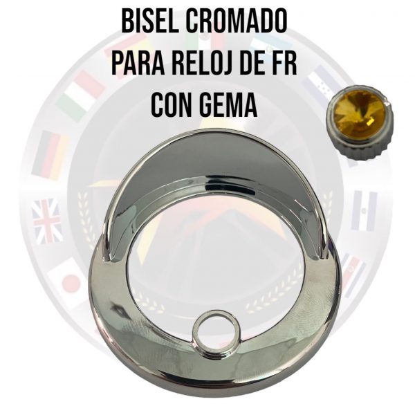 Bisel Cromado Con Gema Para Reloj De Fr - Image 2