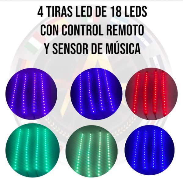 Tiras Led Rgb Para Interior Con Control Y Sensor De Musica - Image 2