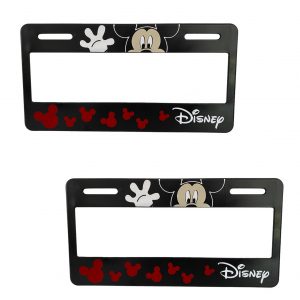 Porta Placa Con Diseño De Disney Para Cubrir Identidad 2pzas
