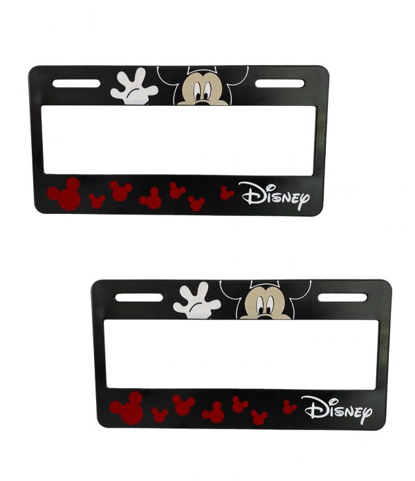 Porta Placa Con Diseño De Disney Para Cubrir Identidad 2pzas