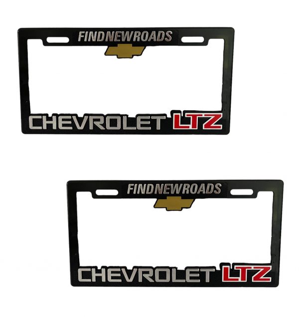 Porta Placa Chevrolet Ltz De Fibra De Carbono 2pzas