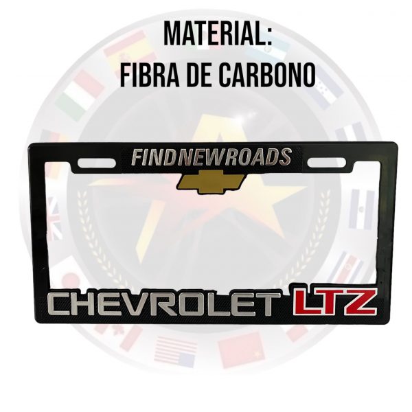 Porta Placa Chevrolet Ltz De Fibra De Carbono 2pzas - Image 5
