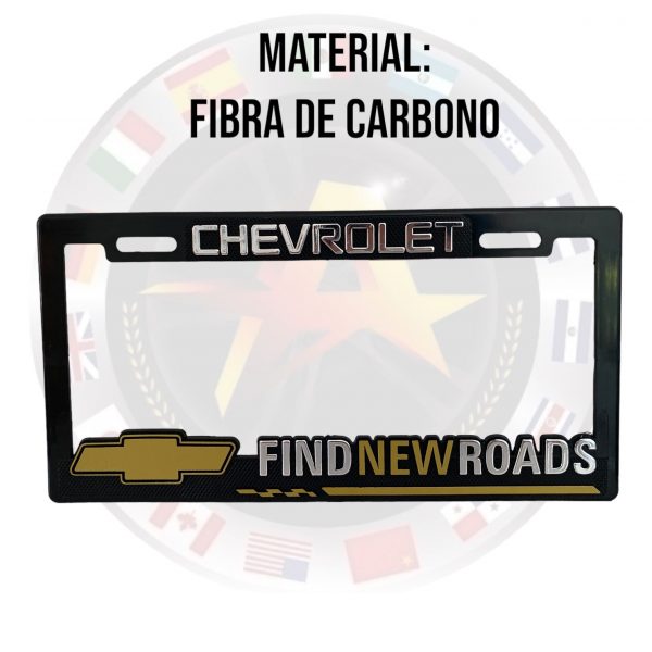 Porta Placa Chevrolet De Fibra De Carbono 2pzas - Image 3
