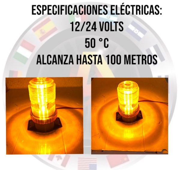 Torreta De 30 Leds De Alta Potencia 12/24v Ambar - Image 3