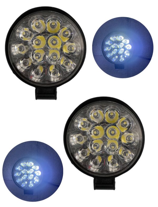 Faro Auxiliar Redondo De 14 Leds Alta Intensidad 12-24v