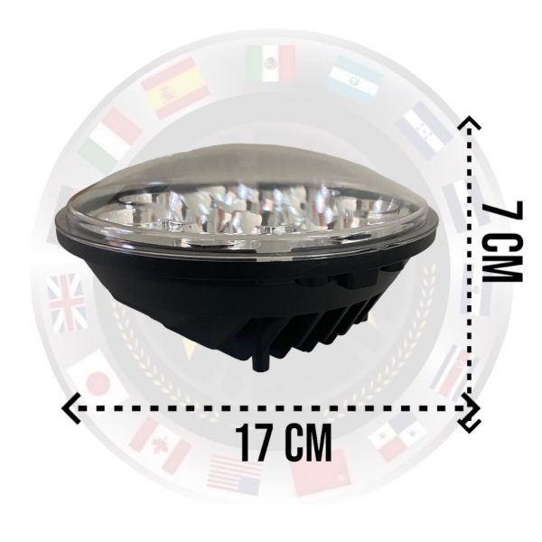 Faro Unidad Redonda 15 Leds 7 Pulgadas 12v Am/bl - Image 4