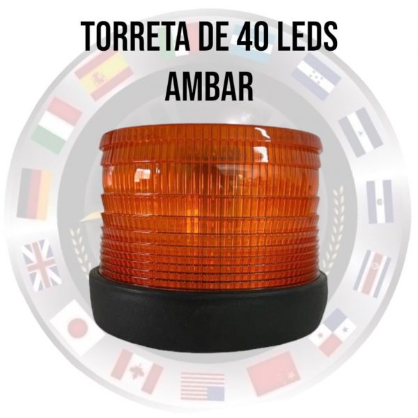 Torreta De 40 Leds Ámbar 12/24 V - Image 2