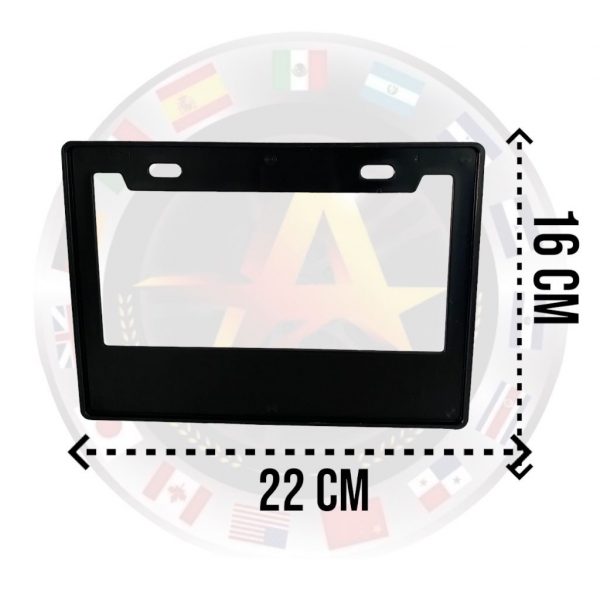 Porta Placa Para Moto Con Diseño Racing Fox Azul - Image 4