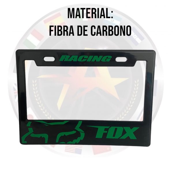 Porta Placa Para Moto Con Diseño Racing Fox Verde - Image 3