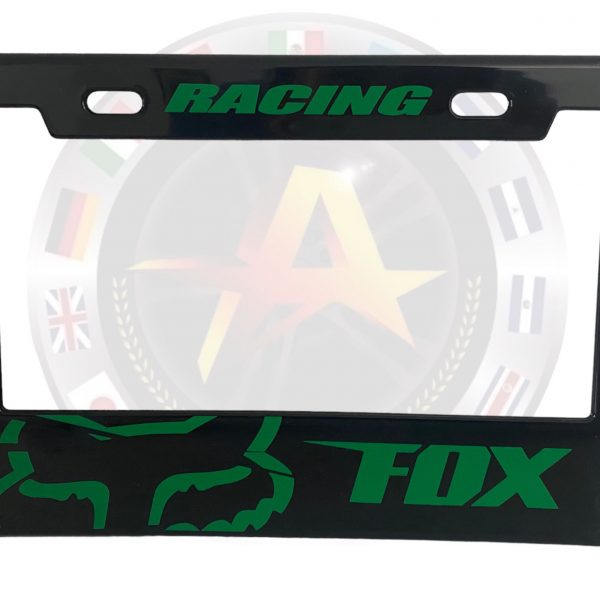 Porta Placa Para Moto Con Diseño Racing Fox Verde - Image 5