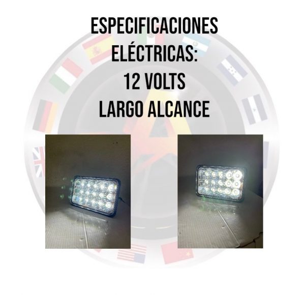 Faro Principal Rectangular De 15 Leds 5 Pulgadas - Image 3