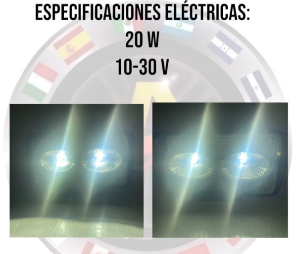 Faro De Dos Potentes Leds Diamantados 20w - Image 7