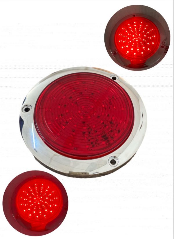 Plafón De 48 Leds Para Camión 12/24v Con Base Cromada