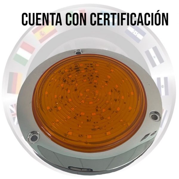 Plafón De 48 Leds Para Camión 12/24v Con Base Cromada - Image 3