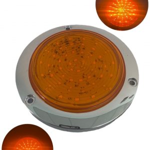 Plafón De 48 Leds Para Camión 12/24v Con Base Cromada