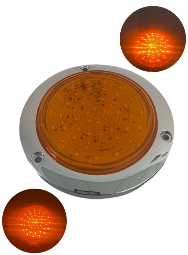 Plafón De 48 Leds Para Camión 12/24v Con Base Cromada