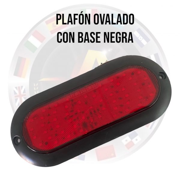 Plafón Ovalado De 54 Leds Para Camión 12/24v Con Base Negra - Image 2